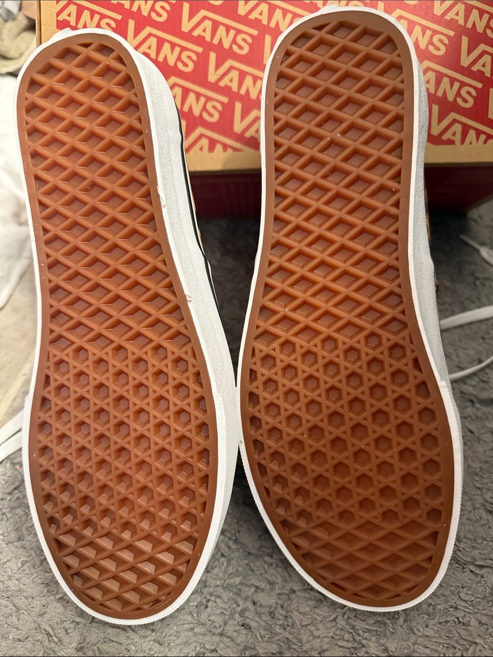 Vans Women's Leopard Print Canvas Sneakers - Brown & Black - Picture 3 of 4